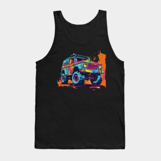 pop art style 4x4 offroad crawler truck Tank Top